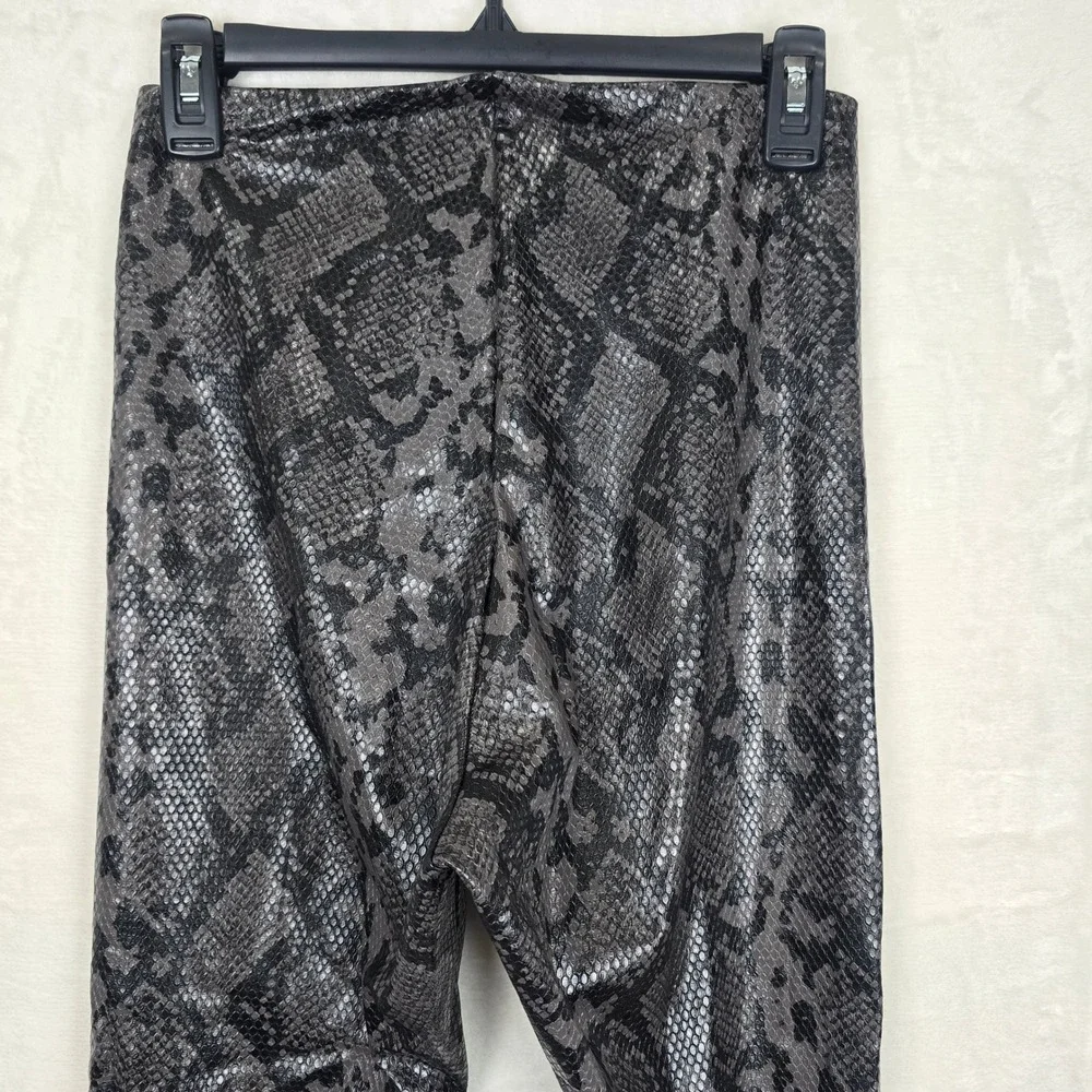 Commando Faux Leather Snakeskin Leggings Metallic Python High Rise L‎